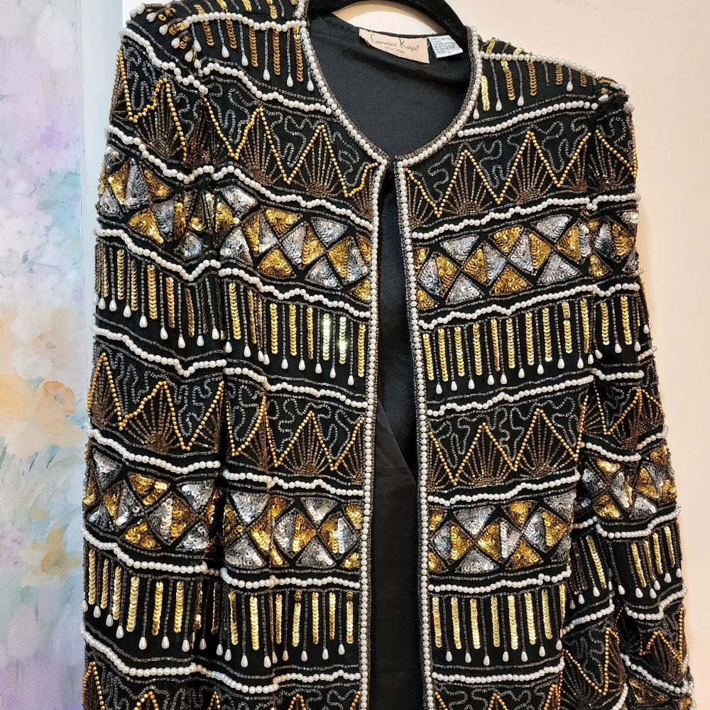 Ladies Lawrence Kazar Sequin Beaded Jacket